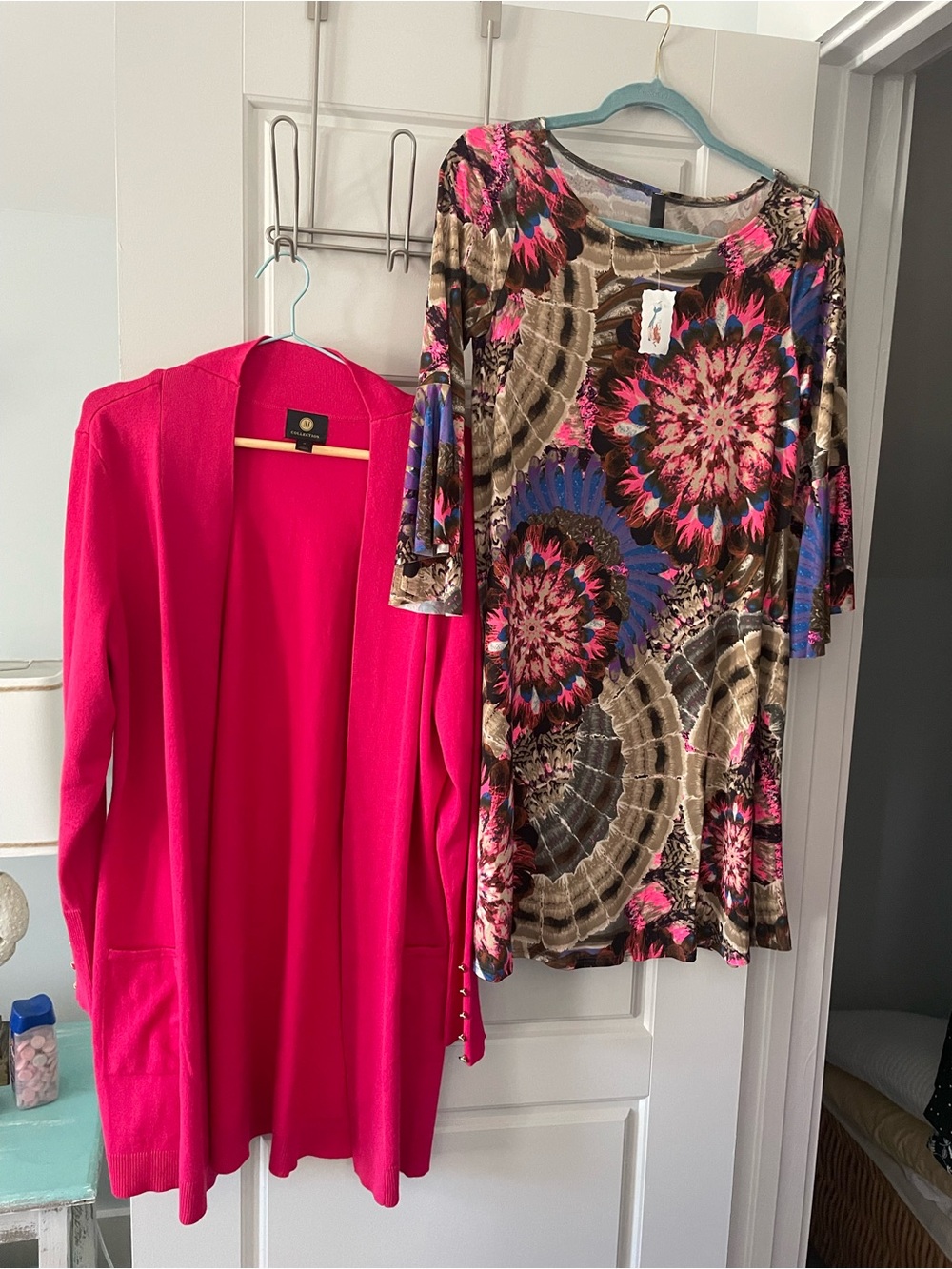 Pink Open-Front Cardigan - , Lightweight Knit medium smal  new dress